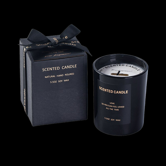 160g Soy Wax Aromatherapy Candle Neutral Black Cup with Gift Box Handmade Scented Candles